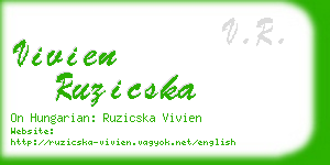 vivien ruzicska business card